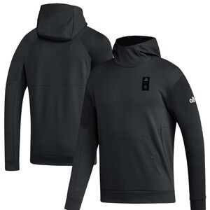 ❌Sold ❌Men's Charlotte FC | Adidas Black Player Travel Pullover Hoodie